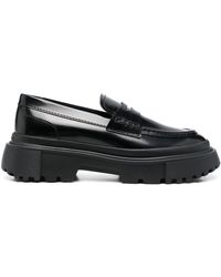 Hogan - H69 Leather Loafers - Lyst