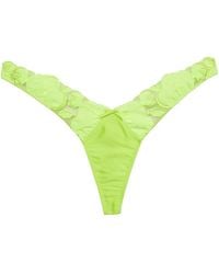 Fleur du Mal - Rose-Embroidery High-Leg Thong - Lyst