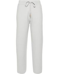 Moncler - Logo-appliqué Knitted joggers - Lyst