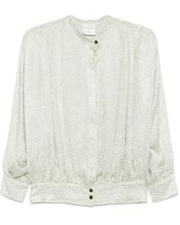 forte_forte - Abstract-Pattern Blouse - Lyst