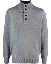 Fay - Mock-Neck Wool Sweater - Lyst