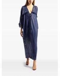 Adriana Degreas - Sequin-Embellished Ruffled Kaftan - Lyst