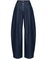 Jacquemus - Le De-Nimes Ovalo Mid Waist Jeans Met Wijde Pijpen - Lyst