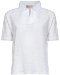 Blanca Vita - V-Neck Short-Sleeve Polo Shirt - Lyst