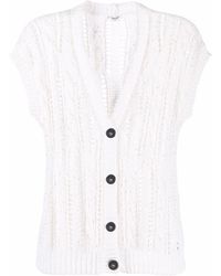 Peserico - Open-knit Buttoned Vest - Lyst