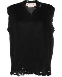 Marni - V-Neck Cotton Vest - Lyst