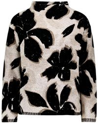 Betty Barclay - Floral-Print Sequin-Embellished Sweater - Lyst