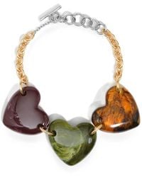 Bimba Y Lola - Amber-Effect Resin Hearts Necklace - Lyst