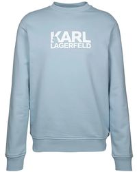 KARL LAGERFELD - Logo-Print Crew-Neck Sweater - Lyst