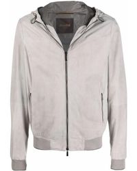 Moorer - Lightweight Zipped Leather Jacket - Lyst