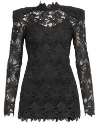 Nissa - Robe En Dentelle À Coupe Courte - Lyst