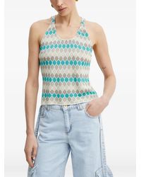 Fracomina - Geometric Halterneck Top - Lyst