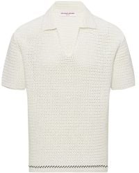 Orlebar Brown - Batten-Stitch Open-Knit Polo Shirt - Lyst