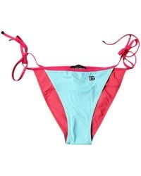 Dolce & Gabbana - Dg Logo Tie-Side Bikini Bottoms - Lyst