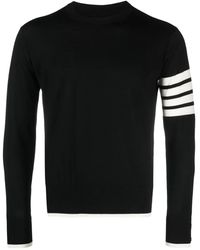Thom Browne - Trui Met Vier Strepen Van Scheerwol - Lyst