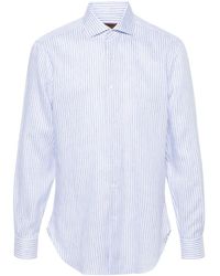 Barba Napoli - Striped Linen Shirt - Lyst
