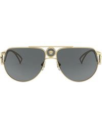 Versace - Gafas de sol Medusa estilo aviador - Lyst