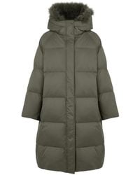 Yves Salomon - Fur-Trim Hooded Down Coat - Lyst