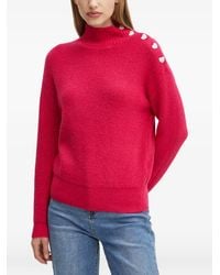 Morgan - Heart Button Sweater - Lyst