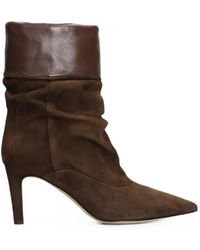 The Seller - Slouchy Pointed-Toe Suede Boots - Lyst