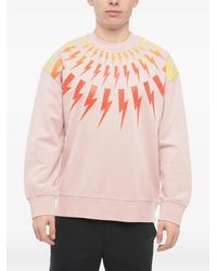 Neil Barrett - Fair-Isle Thunderbolt-Print Sweater - Lyst