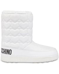 Love Moschino - Heart-Motif Quilted Boots - Lyst