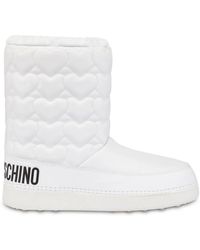Love Moschino - Heart-motif Quilted Boots - Lyst