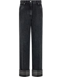 Ferragamo - Vaqueros Rectos A Cuadros Tartán - Lyst