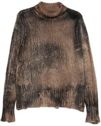 Avant Toi - Distressed-Effect Roll-Neck Sweater - Lyst