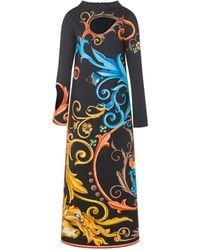 Moschino - Robe Longue À Découpes Et Imprimé Baroque - Lyst