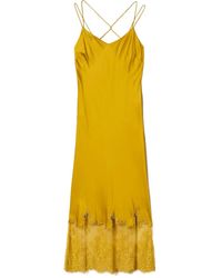 Twinset - Satin Lace-Trim Slip Dress - Lyst