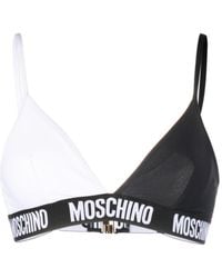 Moschino - Bikinioberteil mit Logo-Print - Lyst