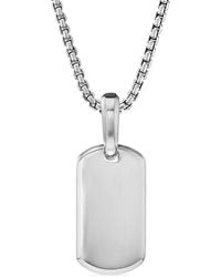 David Yurman - Sterling Chevron Tag (21Mm) - Lyst