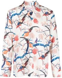 Orlebar Brown - Ridley Graphic-Print Long-Sleeve Shirt - Lyst