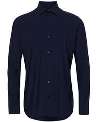 Caliban - Spread-Collar Long-Sleeve Shirt - Lyst