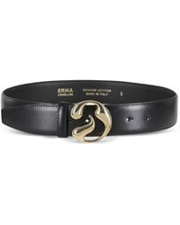 Erika Cavallini Semi Couture - Noemi Shaped Buckle Belt - Lyst