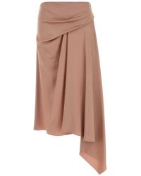 Stella McCartney - Asymmetric Draped Skirt - Lyst