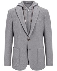 Eleventy - Long-Sleeve Hooded Jacket - Lyst