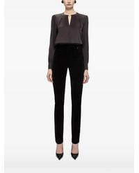 Nissa - Satin Viscose V-Neck Top - Lyst