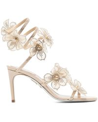 Rene Caovilla - Peach Flower 80mm サンダル - Lyst