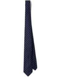 Prada - Dot-Pattern Silk Tie - Lyst
