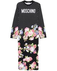 Moschino - Printed Heavy Cotton Dress - Lyst