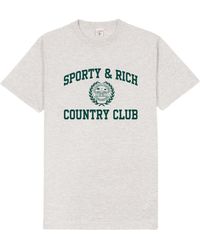 Sporty & Rich - Varsity Crest T-Shirt - Lyst