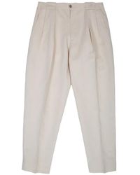 Briglia 1949 - Portobellos Pleated Elasticated-Waist Trousers - Lyst