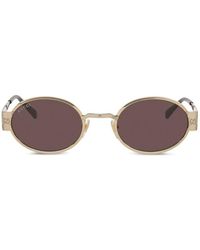 Gucci - Gg-Logo Oval-Frame Sunglasses - Lyst