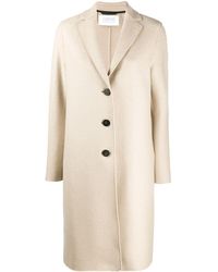Harris Wharf London Straight-fit Button Up Coat - Natural