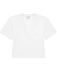 Courreges - T-Shirt With Logo Application - Lyst