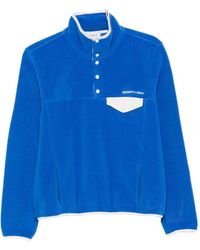 Sporty & Rich - Fleece-Texture Logo-Embroidered Sweatshirt - Lyst