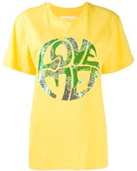 Alberta Ferretti - T-Shirt Mit Pailletten - Lyst