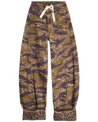 R13 - Reversible Leopard-Stripe Trousers - Lyst